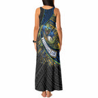 Parramatta Eels Rugby Tank Maxi Dress Tribal Polynesian Power Art - Lightning Mascot