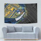 Parramatta Eels Rugby Tapestry Tribal Polynesian Power Art - Lightning Mascot