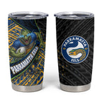 Parramatta Eels Rugby Tumbler Cup Tribal Polynesian Power Art - Lightning Mascot
