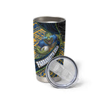 Parramatta Eels Rugby Tumbler Cup Tribal Polynesian Power Art - Lightning Mascot
