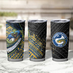 Parramatta Eels Rugby Tumbler Cup Tribal Polynesian Power Art - Lightning Mascot