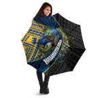 Parramatta Eels Rugby Umbrella Tribal Polynesian Power Art - Lightning Mascot