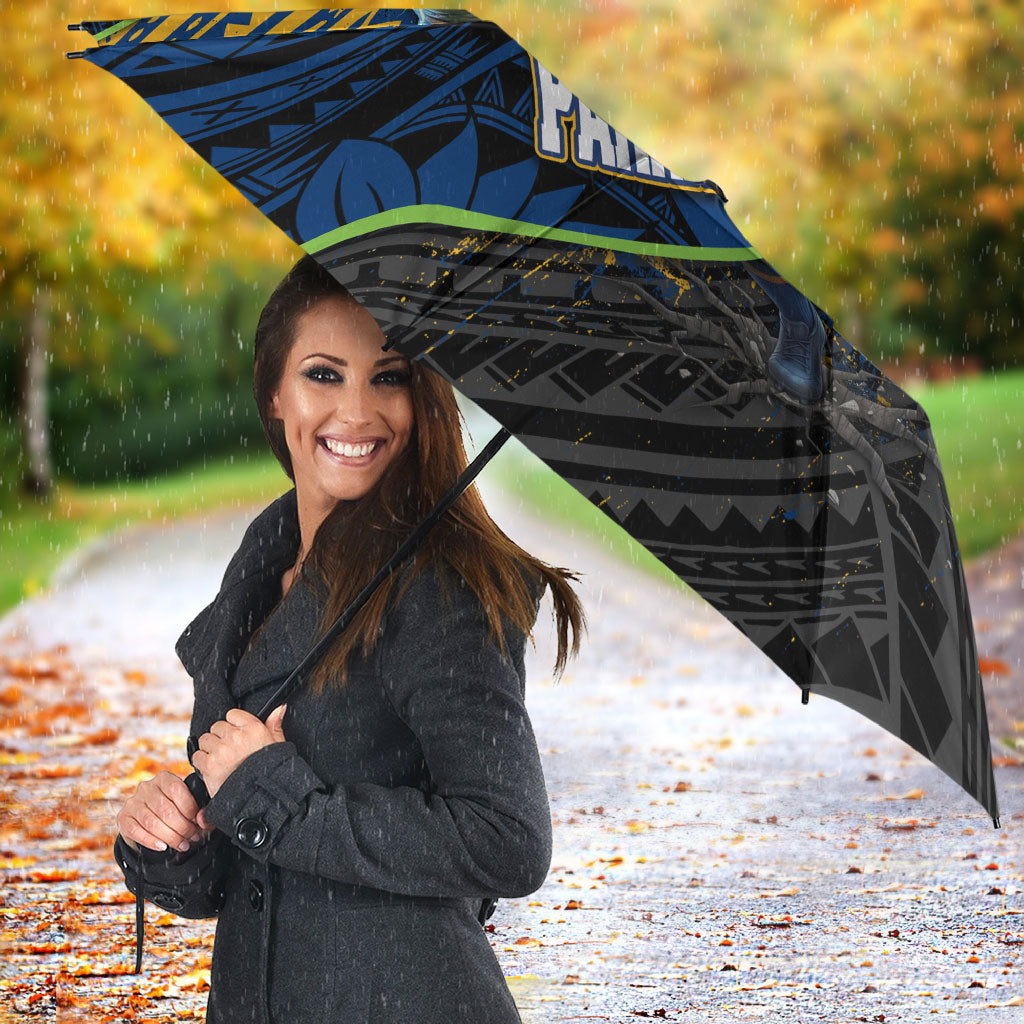 Parramatta Eels Rugby Umbrella Tribal Polynesian Power Art - Lightning Mascot