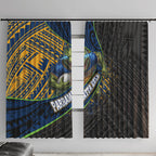 Parramatta Eels Rugby Window Curtain Tribal Polynesian Power Art - Lightning Mascot