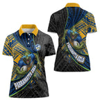 Parramatta Eels Rugby Women Polo Shirt Tribal Polynesian Power Art - Lightning Mascot