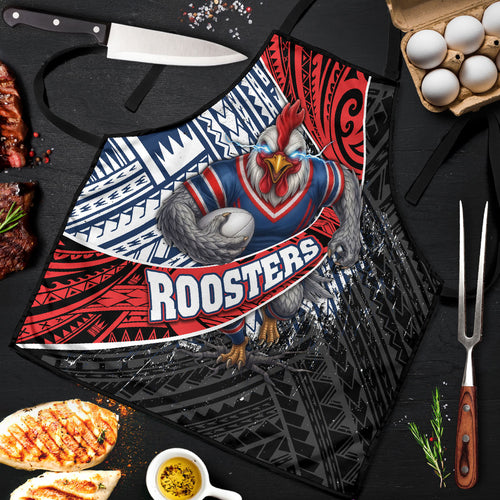 Sydney Roosters Rugby Mascot Apron Tribal Polynesian Power Art - Lightning Mascot