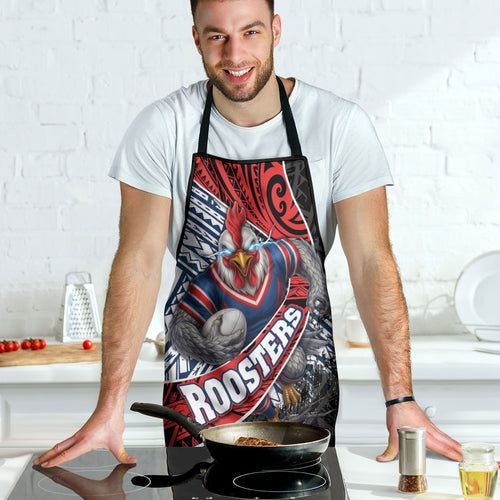 Sydney Roosters Rugby Mascot Apron Tribal Polynesian Power Art - Lightning Mascot