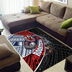 Sydney Roosters Rugby Mascot Area Rug Tribal Polynesian Power Art - Lightning Mascot