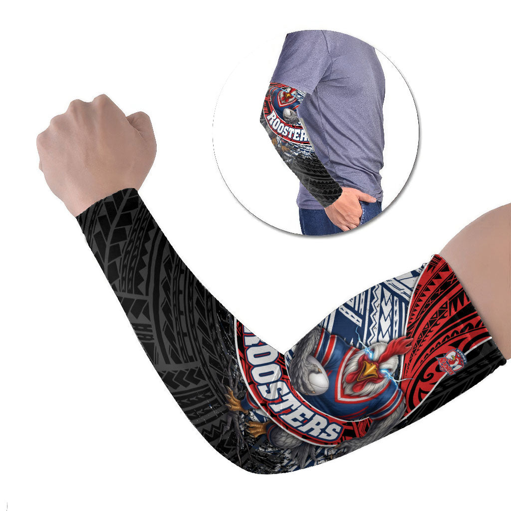 Sydney Roosters Rugby Mascot Arm Sleeves Tribal Polynesian Power Art - Lightning Mascot
