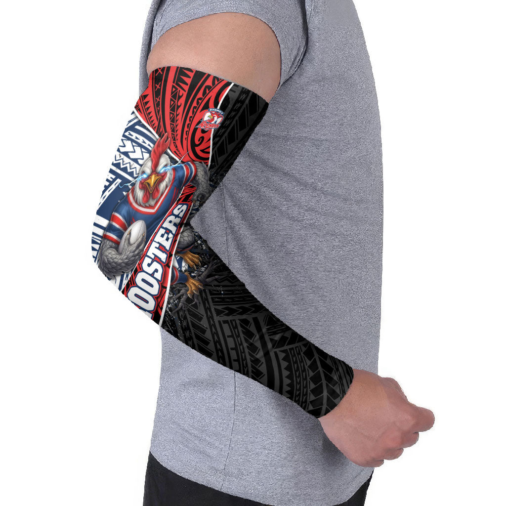 Sydney Roosters Rugby Mascot Arm Sleeves Tribal Polynesian Power Art - Lightning Mascot