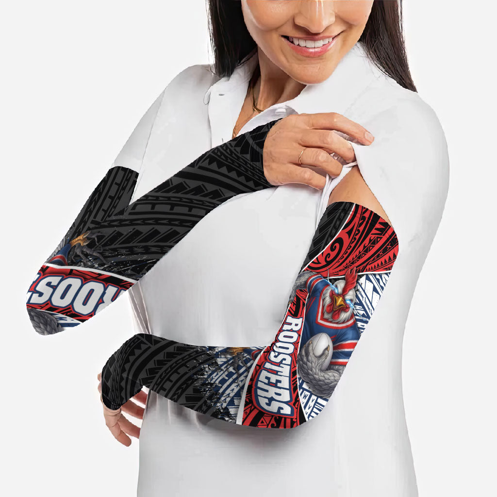 Sydney Roosters Rugby Mascot Arm Sleeves Tribal Polynesian Power Art - Lightning Mascot