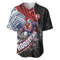 Sydney Roosters Rugby Mascot Baseball Jersey Tribal Polynesian Power Art - Lightning Mascot
