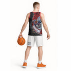 Sydney Roosters Rugby Mascot Basketball Jersey Tribal Polynesian Power Art - Lightning Mascot