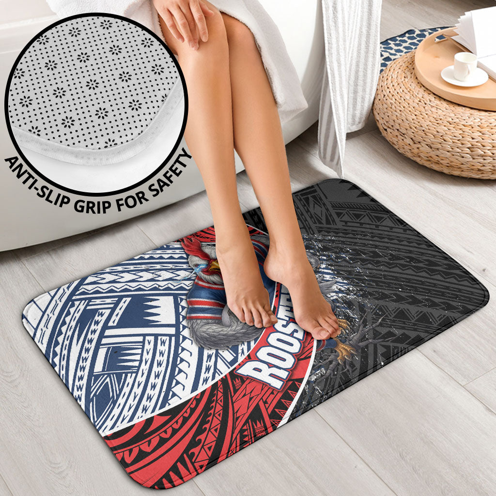Sydney Roosters Rugby Mascot Bathroom Set Tribal Polynesian Power Art - Lightning Mascot