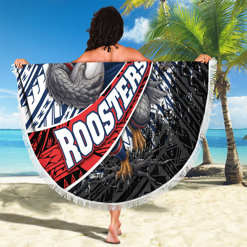 Sydney Roosters Rugby Mascot Beach Blanket Tribal Polynesian Power Art - Lightning Mascot
