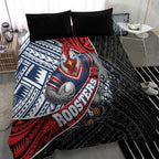 Sydney Roosters Rugby Mascot Bedding Set Tribal Polynesian Power Art - Lightning Mascot