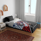 Sydney Roosters Rugby Mascot Bedding Set Tribal Polynesian Power Art - Lightning Mascot