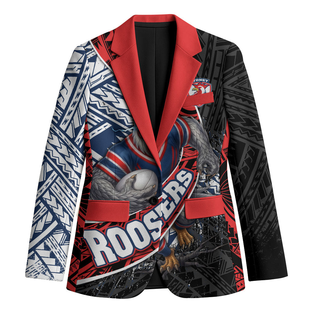 Sydney Roosters Rugby Mascot Blazer Tribal Polynesian Power Art - Lightning Mascot