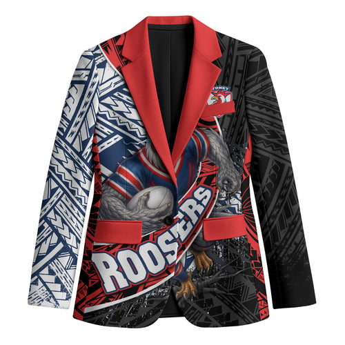Sydney Roosters Rugby Mascot Blazer Tribal Polynesian Power Art - Lightning Mascot
