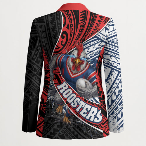 Sydney Roosters Rugby Mascot Blazer Tribal Polynesian Power Art - Lightning Mascot