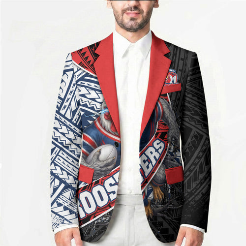 Sydney Roosters Rugby Mascot Blazer Tribal Polynesian Power Art - Lightning Mascot