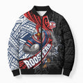 Sydney Roosters Rugby Mascot Bomber Puffer Jacket Tribal Polynesian Power Art - Lightning Mascot