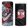 Sydney Roosters Rugby Mascot 4 in 1 Can Cooler Tumbler Tribal Polynesian Power Art - Lightning Mascot