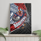 Sydney Roosters Rugby Mascot Canvas Wall Art Tribal Polynesian Power Art - Lightning Mascot