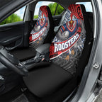 Sydney Roosters Rugby Mascot Car Seat Cover Tribal Polynesian Power Art - Lightning Mascot