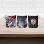 Sydney Roosters Rugby Mascot Ceramic Mug Tribal Polynesian Power Art - Lightning Mascot