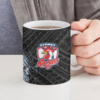 Sydney Roosters Rugby Mascot Ceramic Mug Tribal Polynesian Power Art - Lightning Mascot