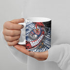 Sydney Roosters Rugby Mascot Ceramic Mug Tribal Polynesian Power Art - Lightning Mascot
