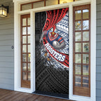 Sydney Roosters Rugby Mascot Door Cover Tribal Polynesian Power Art - Lightning Mascot
