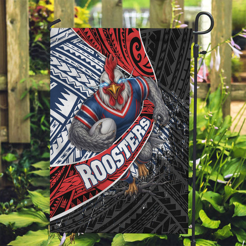 Sydney Roosters Rugby Mascot Garden Flag Tribal Polynesian Power Art - Lightning Mascot
