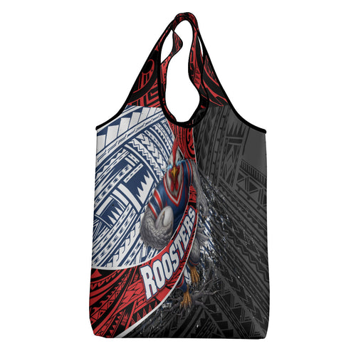 Sydney Roosters Rugby Mascot Grocery Bag Tribal Polynesian Power Art - Lightning Mascot