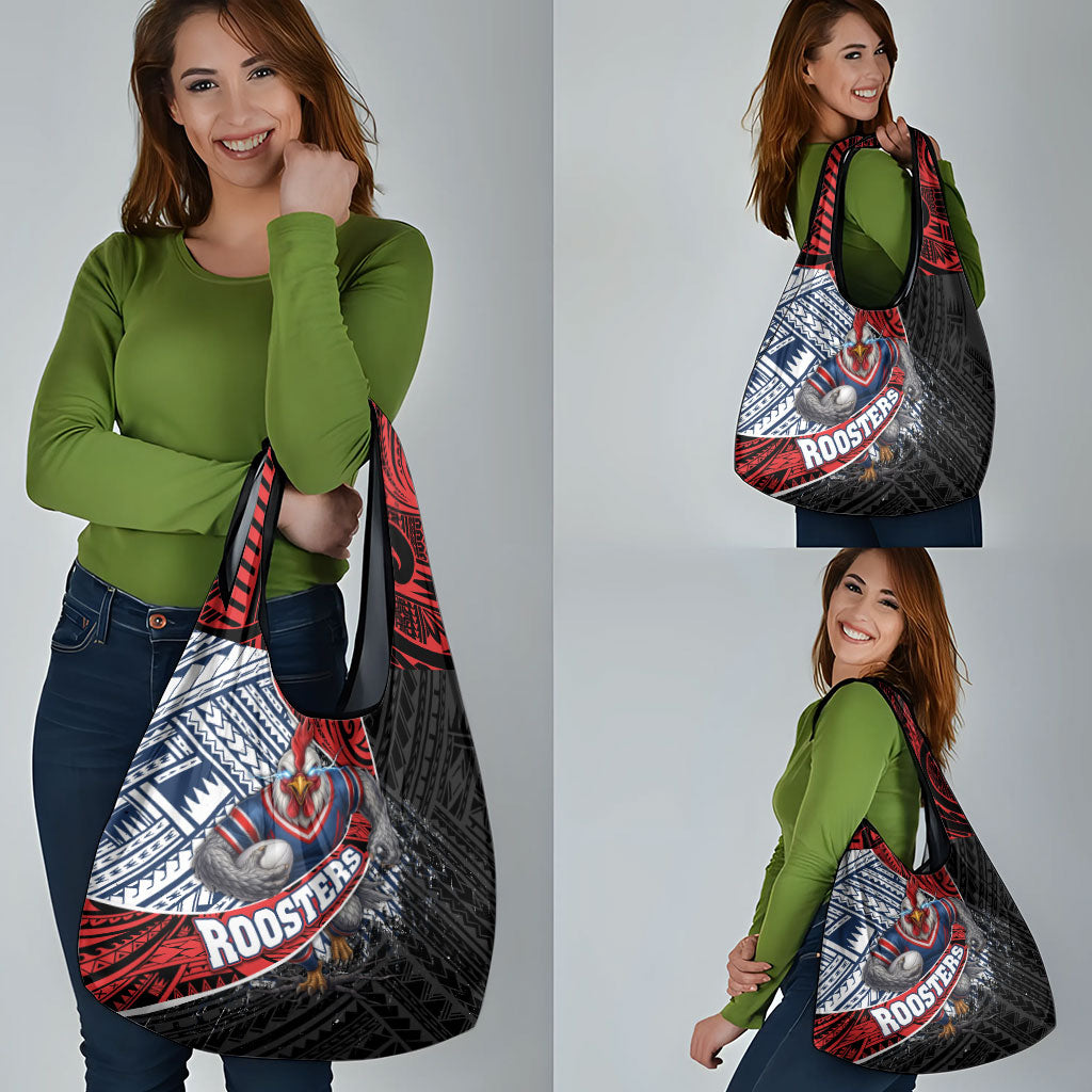 Sydney Roosters Rugby Mascot Grocery Bag Tribal Polynesian Power Art - Lightning Mascot