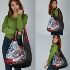 Sydney Roosters Rugby Mascot Grocery Bag Tribal Polynesian Power Art - Lightning Mascot