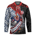 Sydney Roosters Rugby Mascot Hockey Jersey Tribal Polynesian Power Art - Lightning Mascot