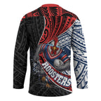 Sydney Roosters Rugby Mascot Hockey Jersey Tribal Polynesian Power Art - Lightning Mascot