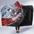 Sydney Roosters Rugby Mascot Hooded Blanket Tribal Polynesian Power Art - Lightning Mascot