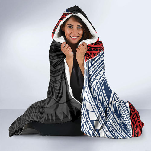 Sydney Roosters Rugby Mascot Hooded Blanket Tribal Polynesian Power Art - Lightning Mascot