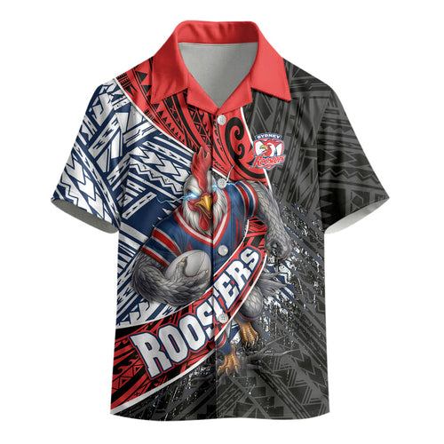 Sydney Roosters Rugby Mascot Kid Hawaiian Shirt Tribal Polynesian Power Art - Lightning Mascot