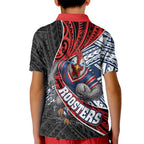 Sydney Roosters Rugby Mascot Kid Polo Shirt Tribal Polynesian Power Art - Lightning Mascot