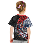 Sydney Roosters Rugby Mascot Kid T Shirt Tribal Polynesian Power Art - Lightning Mascot