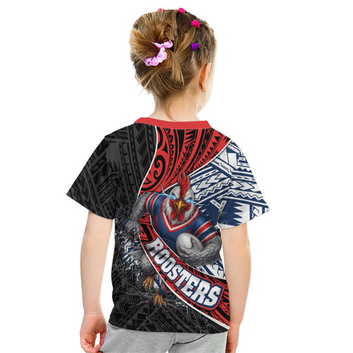 Sydney Roosters Rugby Mascot Kid T Shirt Tribal Polynesian Power Art - Lightning Mascot