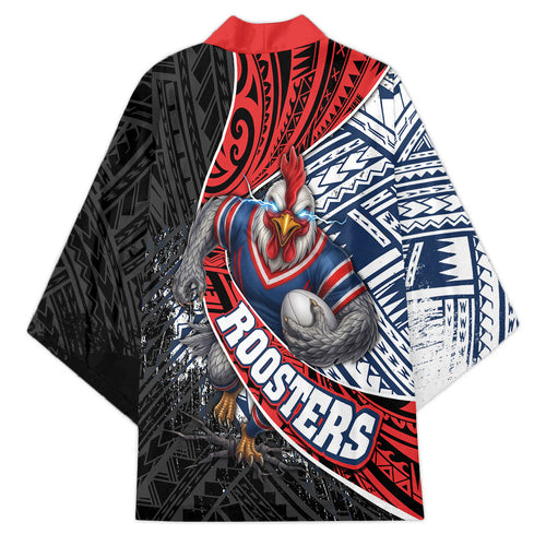 Sydney Roosters Rugby Mascot Kimono Tribal Polynesian Power Art - Lightning Mascot