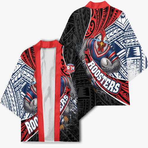 Sydney Roosters Rugby Mascot Kimono Tribal Polynesian Power Art - Lightning Mascot