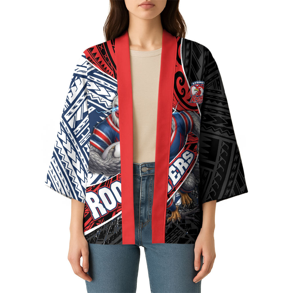 Sydney Roosters Rugby Mascot Kimono Tribal Polynesian Power Art - Lightning Mascot