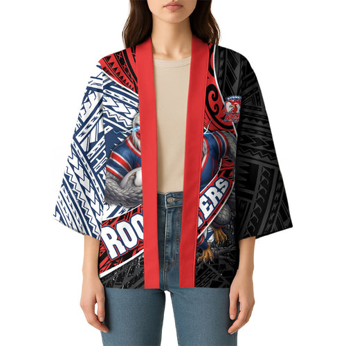 Sydney Roosters Rugby Mascot Kimono Tribal Polynesian Power Art - Lightning Mascot