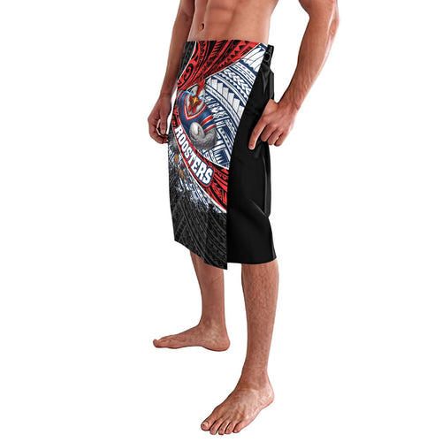Sydney Roosters Rugby Mascot Lavalava Tribal Polynesian Power Art - Lightning Mascot